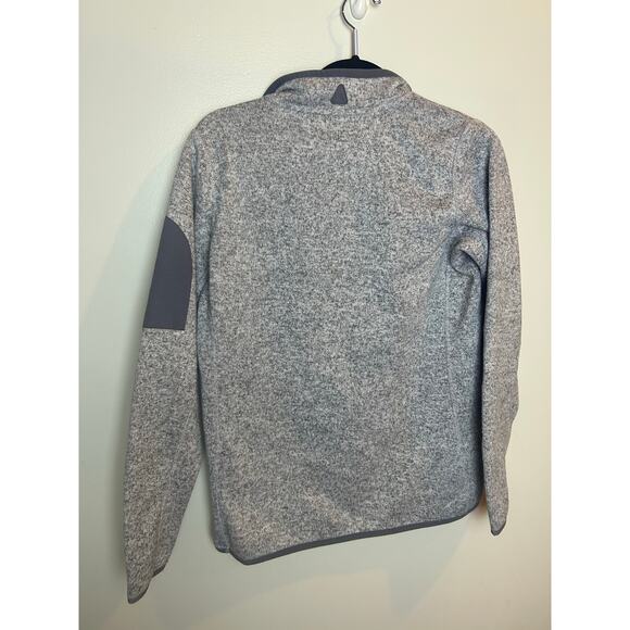 Antigua NFL Women Gray Quarter Zip Pullover Size Large L Collar Elbow Patch - Picture 4 of 7